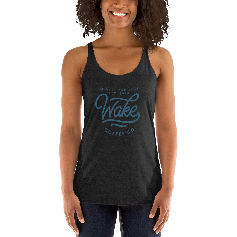 Mtn. Island Lake Wake Coffee Co. Racerback Tank