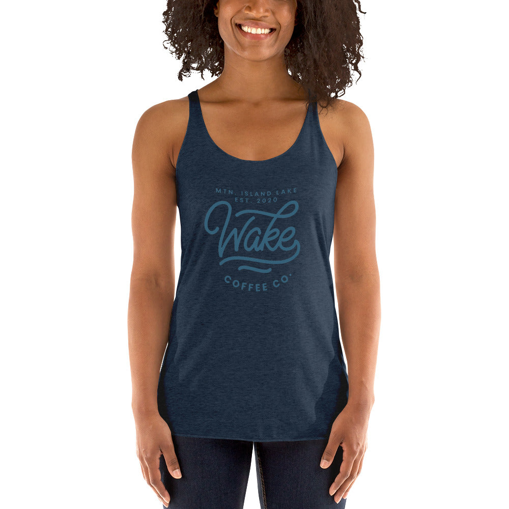 Mtn. Island Lake Wake Coffee Co. Racerback Tank
