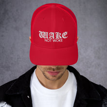 Load image into Gallery viewer, Wake Not Woke Trucker Hat, Mesh Side, Multi Color
