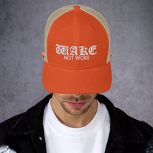 Load image into Gallery viewer, Wake Not Woke Trucker Hat, Mesh Side, Multi Color
