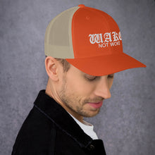 Load image into Gallery viewer, Wake Not Woke Trucker Hat, Mesh Side, Multi Color
